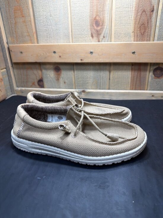 Hey Dude Wally Sport Mesh Mens Size 8 Tan White Loafers Sneakers Shoes 40403-25W main image 6
